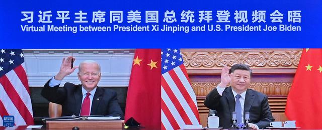 习近平主席同美国总统拜登首次视频会晤